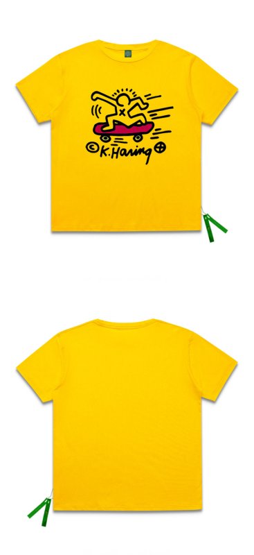 画像10:  hand-painted skateboard oversize loose T-shirt　　スケートボードペイントショートスリーブTシャツユニセックス男女兼用 (10)