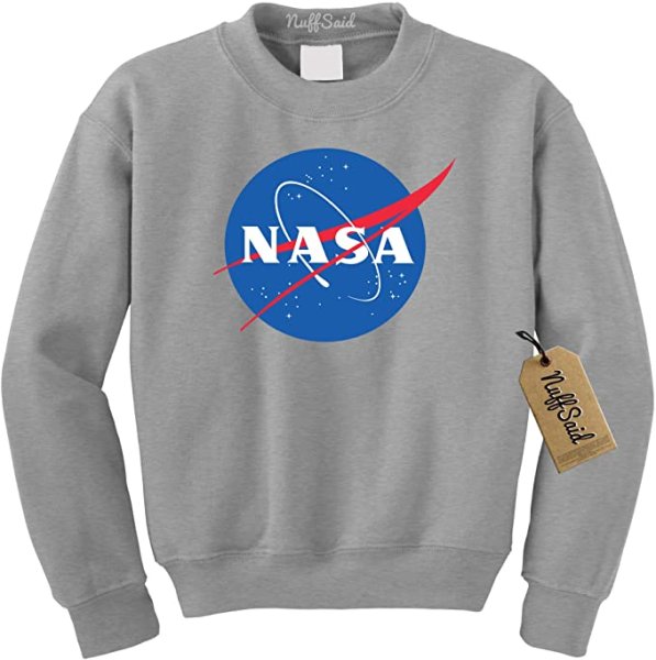 画像1: NuffSaid NASA Meatball Logo Worm Crewneck Sweatshirt Sweater Pullover - Unisex Crew　　NASA ナサ  ミートボールロゴワームクルーネックスウェットセータープルオーバー-ユニセックス男女兼用 (1)