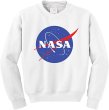 画像2: NuffSaid NASA Meatball Logo Worm Crewneck Sweatshirt Sweater Pullover - Unisex Crew　　NASA ナサ  ミートボールロゴワームクルーネックスウェットセータープルオーバー-ユニセックス男女兼用 (2)
