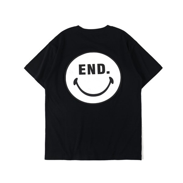 画像1: END smiley foam printing men's short-sleeved T-shirt　エンドスマイリーＴシャツユニセックス男女兼用 (1)