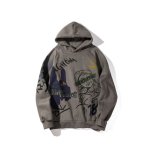 画像2: graffiti printing hooded sweater Pullover graffiti printing hooded sweater　グラフィックプルオーバーフーディユニセックス男女兼用 (2)
