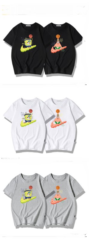 画像18: Sponge Bob & Patrick men's short-sleeved T-shirt  スポンジボブ&パトリック半袖Tシャツユニセックス男女兼用 (18)