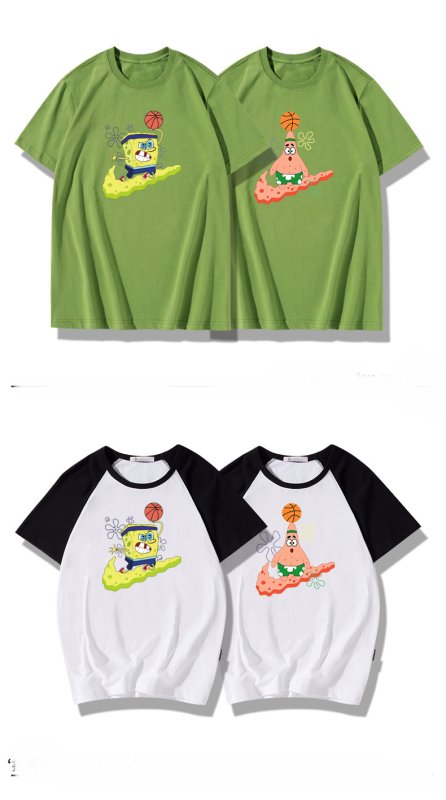 画像14: Sponge Bob & Patrick men's short-sleeved T-shirt  スポンジボブ&パトリック半袖Tシャツユニセックス男女兼用 (14)