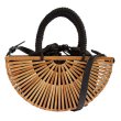 画像3: Woman’s Natural roll rattan bamboo bag      ナチュラルロールバンブートートショルダーかご　籠ハンドバック　 (3)