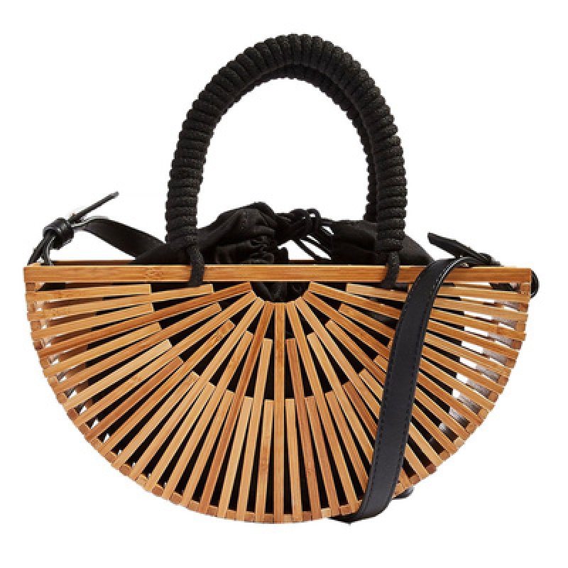 画像3: Woman’s Natural roll rattan bamboo bag      ナチュラルロールバンブートートショルダーかご 籠ハンドバック  (3)