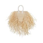 画像9: Woman’s Natural portable messenger bag fringed woven bag    フリンジ トートショルダーかご　籠ハンドバック　 (9)