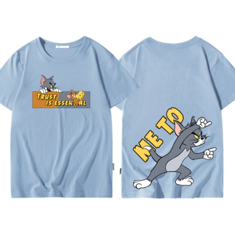 画像17: men's Tom &Jerry  loose short-sleeved T-shirt meto only you　トム＆ジェリー 2デザインオーバーサイズ半袖Ｔシャツユニセックス男女兼用 (17)