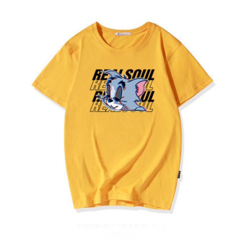 画像8: men's Tom &Jerry  loose short-sleeved T-shirt トム&ジェリーオーバーサイズ半袖Tシャツユニセックス男女兼用 (8)