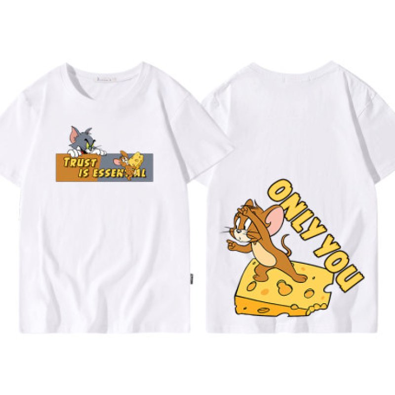 画像2: men's Tom &Jerry  loose short-sleeved T-shirt meto only you　トム＆ジェリー 2デザインオーバーサイズ半袖Ｔシャツユニセックス男女兼用 (2)