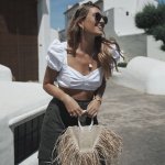 画像5: Woman’s Natural portable messenger bag fringed woven bag    フリンジ トートショルダーかご　籠ハンドバック　 (5)