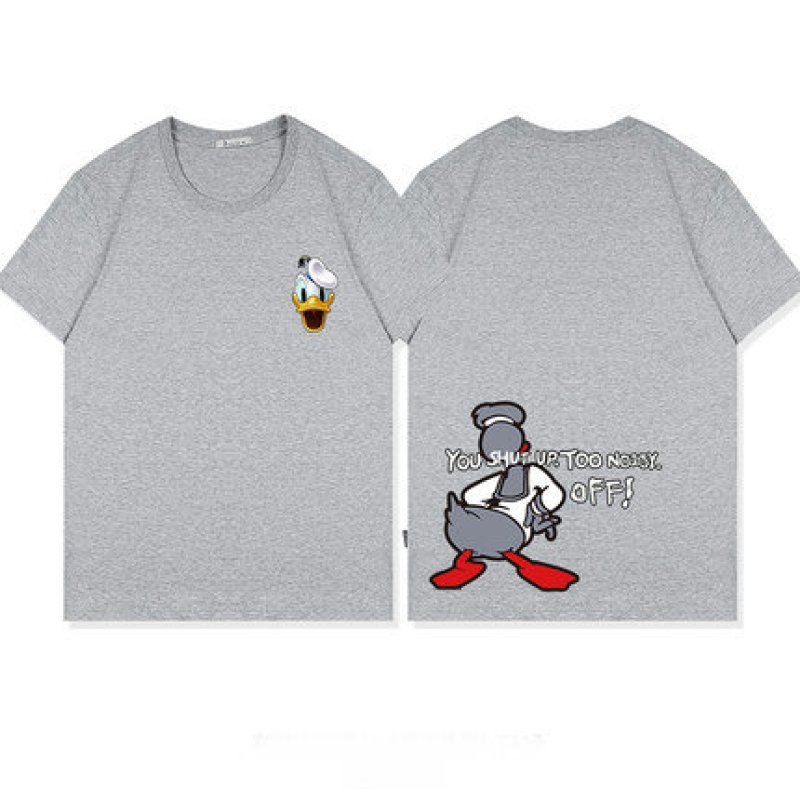 画像1: men's Donald Duck loose short-sleeved T-shirt　ドナルドダックオーバーサイズ半袖Ｔシャツユニセックス男女兼用 (1)