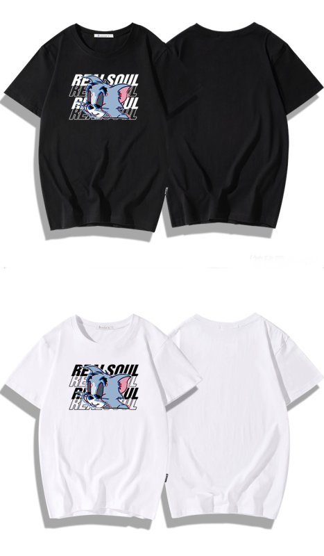 画像10: men's Tom &Jerry  loose short-sleeved T-shirt トム&ジェリーオーバーサイズ半袖Tシャツユニセックス男女兼用 (10)