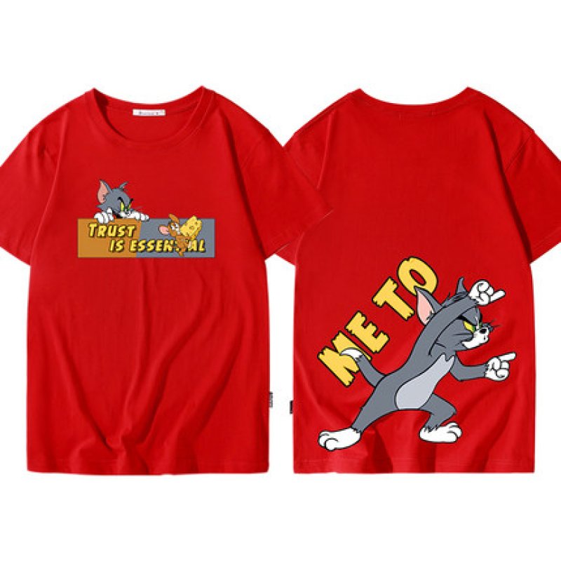 画像14: men's Tom &Jerry  loose short-sleeved T-shirt meto only you　トム＆ジェリー 2デザインオーバーサイズ半袖Ｔシャツユニセックス男女兼用 (14)