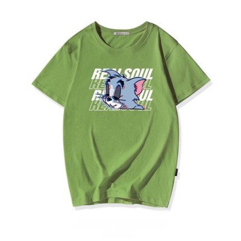 画像5: men's Tom &Jerry  loose short-sleeved T-shirt トム&ジェリーオーバーサイズ半袖Tシャツユニセックス男女兼用 (5)