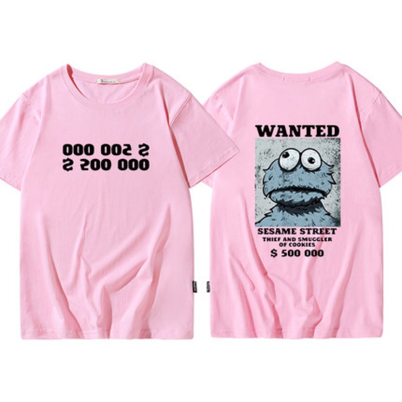 画像6: men's SWAK short-sleeved  loose short-sleeved T-shirt 　　セサミストリートオーバーサイズ半袖Ｔシャツユニセックス男女兼用 (6)