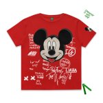 画像1: men's Disney  Mickey Mouse  short-sleeved T-shirt　ディズニーミッキーマウスオーバーサイズ半袖Ｔシャツユニセックス男女兼用 (1)