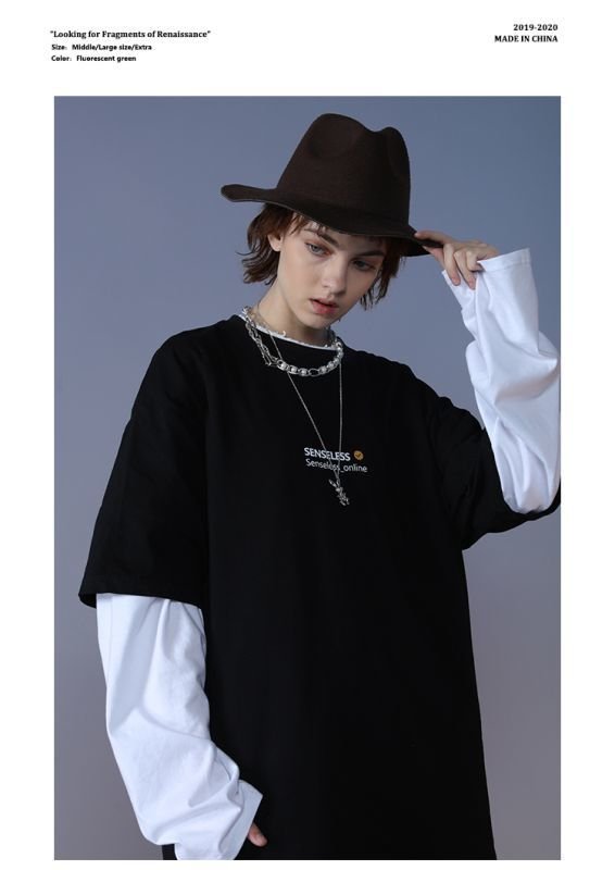 画像4: Men's TOM &JERRY alphabet cartoon anime tshirt オーバーサイズ ユニセックス 男女兼用 トム＆ジェリー プリント SENSELESS センスレス レターロゴ入り 半袖Tシャツ (4)