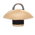 画像2: Woman’s Natural Hat Straw Bag Eva Evie Woven Tote Bag 　即納帽子 ハット風 かご 籠 トートバッグ ハンドバッグ　 (2)