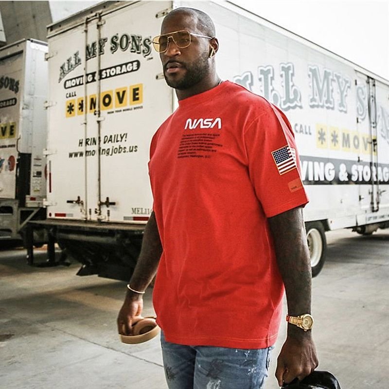 画像9: Men's  NASA space-limited Oversize T-shirt      NASA ナサスペースオーバーサイズ 半袖Tシャツユニセックス 男女兼用 (9)