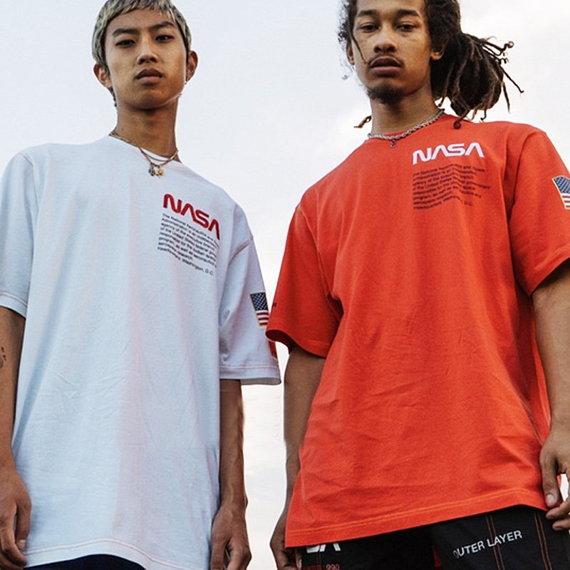 画像10: Men's  NASA space-limited Oversize T-shirt      NASA ナサスペースオーバーサイズ 半袖Tシャツユニセックス 男女兼用 (10)