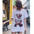 画像7: Men's grandfather crying bear short-sleeved T-shirt     クライングベアプリント  オーバーサイズ 半袖Tシャツユニセックス 男女兼用 (7)