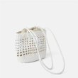 画像2: Woman’s Leather Woven Bucket Bag Handbag　レザー織りバケットショルダーバッグ　ハンドバッグ　 (2)