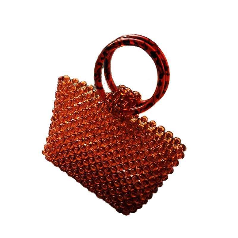 画像5: Woman’s woven beaded bag　　ビーズトートハンドバッグ　 (5)