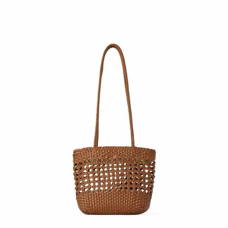 画像5: Woman’s Leather Woven Bucket Bag Handbag　レザー織りバケットショルダーバッグ　ハンドバッグ　 (5)