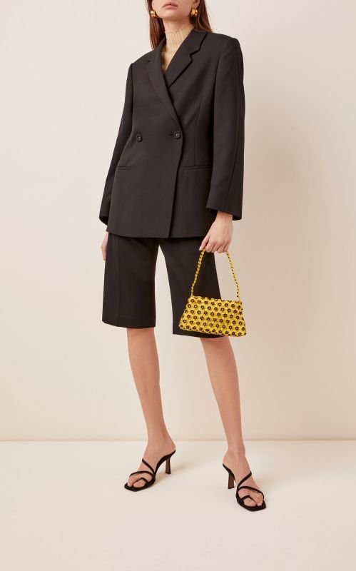 画像2: Woman’s flower beaded handbag crystal shoulder underarm bag 花フラワービーズクリスタルショルダクラッチ トートハンドバッグ  (2)