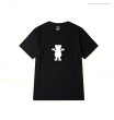 画像2:  bear pattern loose t-shirt men and women short-sleeved T-shirt     クマ  ベアープリント オーバーサイズ 半袖Tシャツユニセックス 男女兼用 (2)