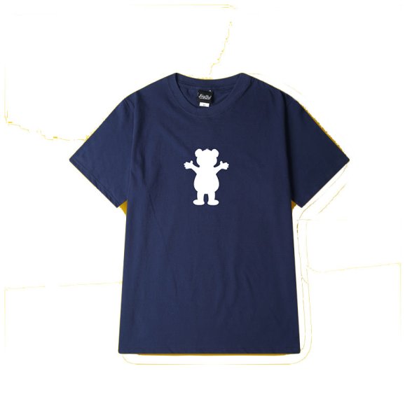 画像1:  bear pattern loose t-shirt men and women short-sleeved T-shirt     クマ  ベアープリント オーバーサイズ 半袖Tシャツユニセックス 男女兼用 (1)