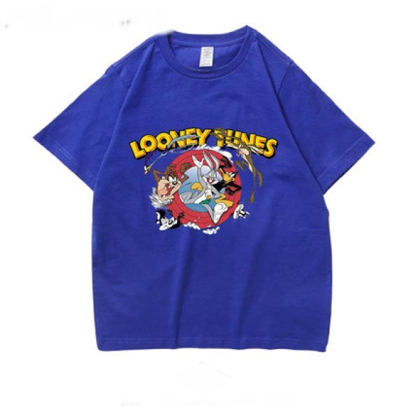 画像1: looney tunes rabbit myna t-shirt Unisex short-sleeved T-shirt    ルーニーチューン プリント オーバーサイズ 半袖Tシャツユニセックス 男女兼用 (1)