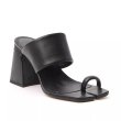 画像1: women's square head toe high heel split toe sandals    スクエアヘッドつま先のハイヒールスプリットトゥサンダルiミュール (1)