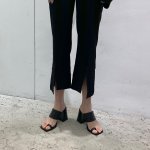 画像3: women's square head toe high heel split toe sandals    スクエアヘッドつま先のハイヒールスプリットトゥサンダルiミュール (3)