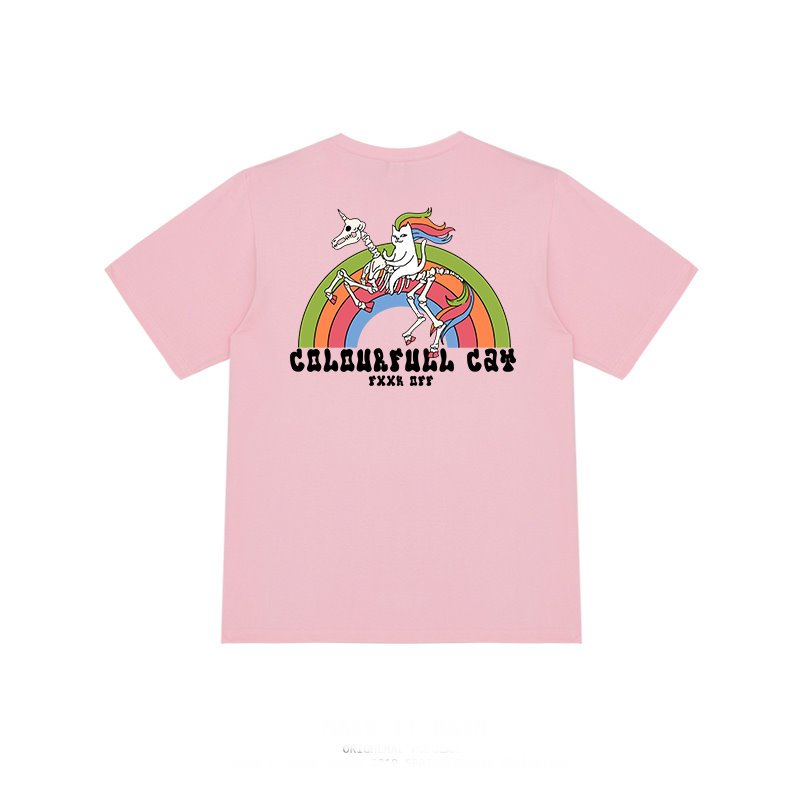 画像3:  rainbow unicorn short-sleeved T-shirt    　　レインボーユニコーン半袖Tシャツ オーバーサイズ ユニセックス 男女兼用 (3)