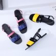 画像6: women's  wild wear flat bottomed toe personality simple Roman style fairy Sandals  フラットメッシュサンダル　ミュール (6)