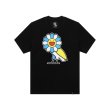 画像1: cute sun flower pattern bird  short-sleeved T-shirt    　太陽のフラワーバードプリント半袖Tシャツ オーバーサイズ ユニセックス 男女兼用 (1)