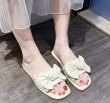 画像7: women's bow sandals and slippers　 フラットリボン ボウサンダル　ミュール (7)