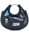 画像3: Woman’s denim new ring hand bag printing graffiti fold female bag shopping basket bag　　　デニムグラフィックリングショルダーバッグ トートバッグ (3)