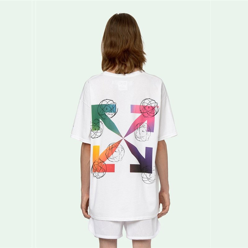 画像6: Alien gradient arrow Oversize Unisex T-shirt  エイリアングラデーションアロープリント半袖Tシャツ オーバーサイズ ユニセックス 男女兼用 (6)