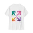 画像1: Alien gradient arrow Oversize Unisex T-shirt　 エイリアングラデーションアロープリント半袖Tシャツ オーバーサイズ ユニセックス 男女兼用 (1)