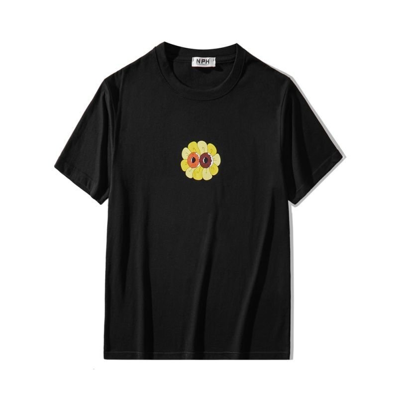 画像5:  donut sunflower Oversize Unisex T-shirt  ドーナツひまわりプリント半袖Tシャツ オーバーサイズ ユニセックス 男女兼用 (5)