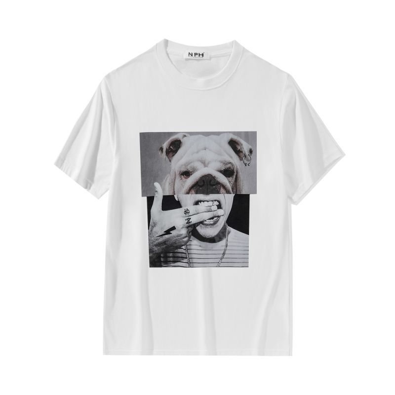 画像6: Dog head portrait Oversize Unisex T-shirt  ドッグヘッド&ポートレートプリント半袖Tシャツ オーバーサイズ ユニセックス 男女兼用 (6)