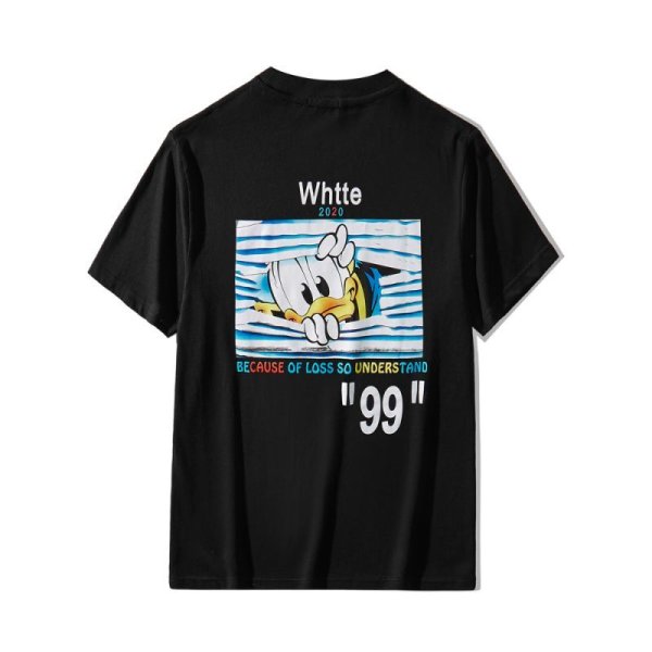 画像1: Donald Duck Print Oversize Unisex T-shirt　　ドナルドダックプリント半袖Tシャツ オーバーサイズ ユニセックス 男女兼用 (1)