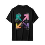画像2: Alien gradient arrow Oversize Unisex T-shirt　 エイリアングラデーションアロープリント半袖Tシャツ オーバーサイズ ユニセックス 男女兼用 (2)