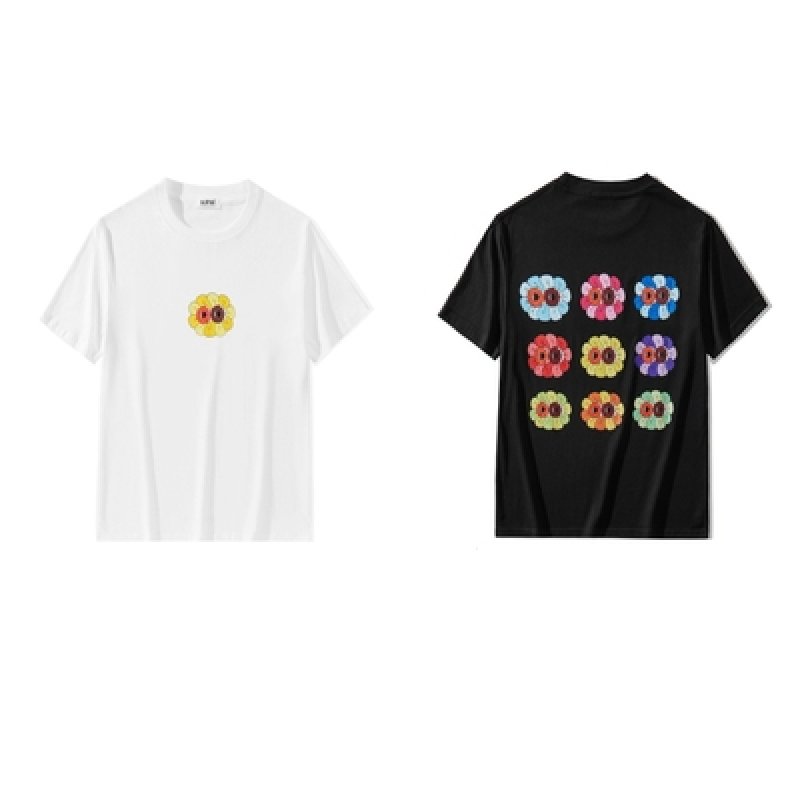 画像3:  donut sunflower Oversize Unisex T-shirt  ドーナツひまわりプリント半袖Tシャツ オーバーサイズ ユニセックス 男女兼用 (3)