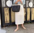 画像4: straw bag hand basket weaving vegetable basket bag  ハンドメイド編みこみ籠 かごバッグハンドバッグ　 (4)