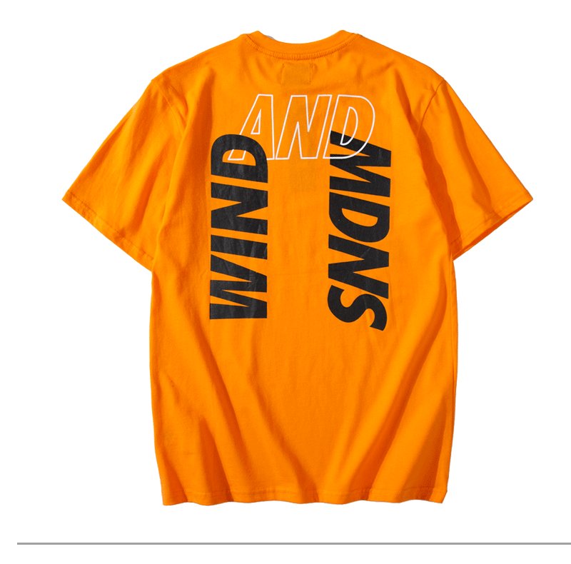 画像4: Short-sleeved T-shirt with back letter logo Oversize Unisex  バックレターロゴ入り半袖Tシャツプリント半袖Tシャツ オーバーサイズ ユニセックス 男女兼用 (4)