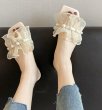 画像5: women's  flat bottom fashion pearl sandals and slippers    フラットボトムパールサンダル スリッパ  ミュール (5)