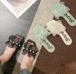 画像6: women's  flat bottom fashion pearl sandals and slippers    フラットボトムパールサンダル スリッパ  ミュール (6)